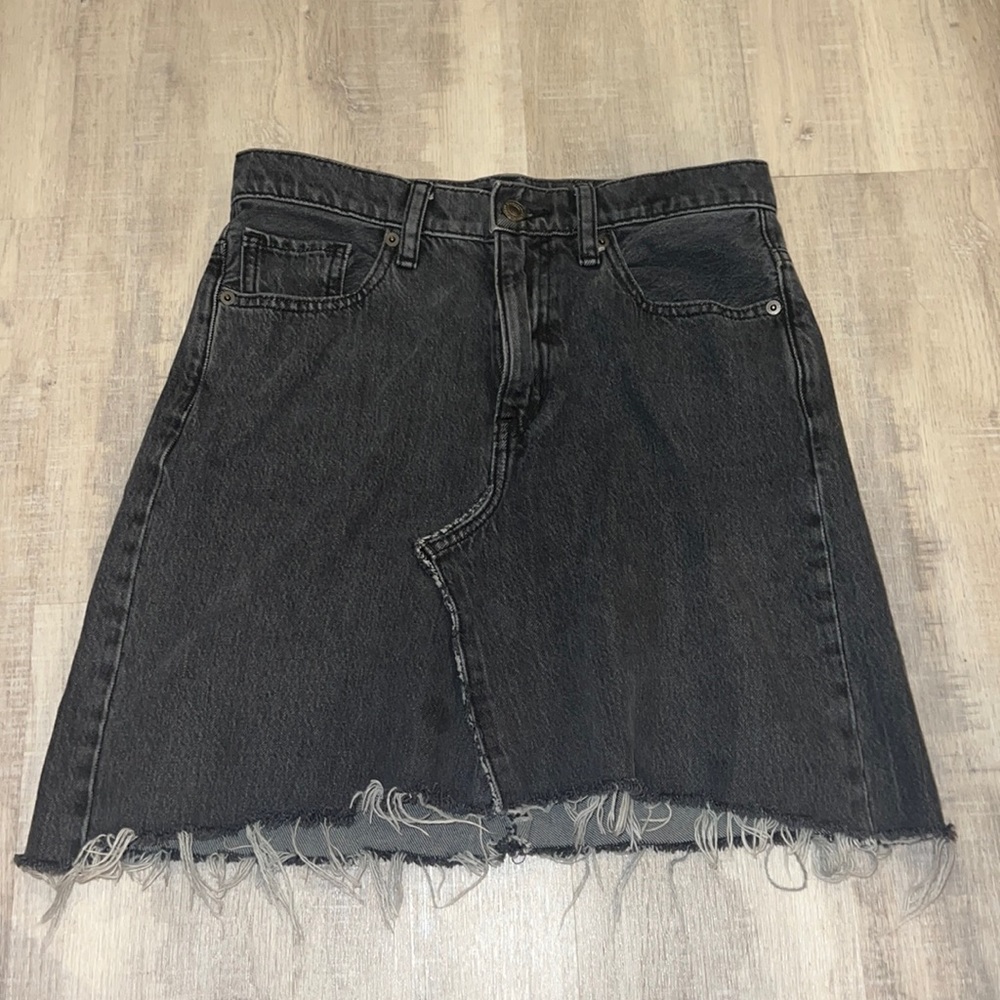 black denim skirt